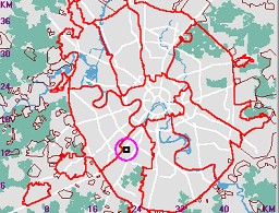 Карта - навигатор, положение организации на карте Москвы