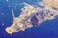 Гибралтар, вид с самолета 