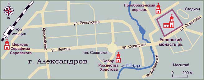 карта города Александров