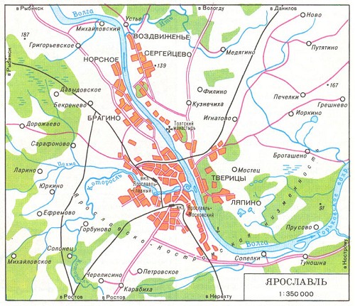 Карта Ярославля