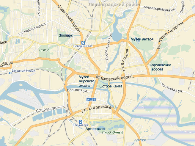 Карта Калининграда