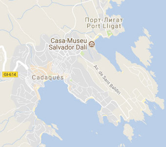 карта фрагмента Кадакес - Порт-Лигат