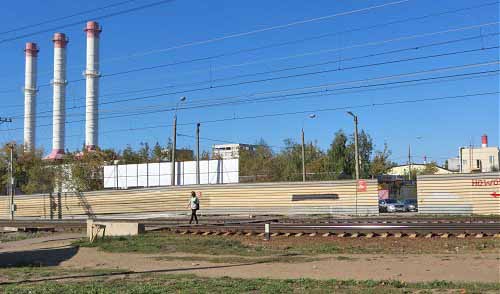 Переход через ж.д. пути у платформы Карачарово