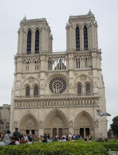Париж, Нотр Дам (собор Парижской Богоматери). вид спереди