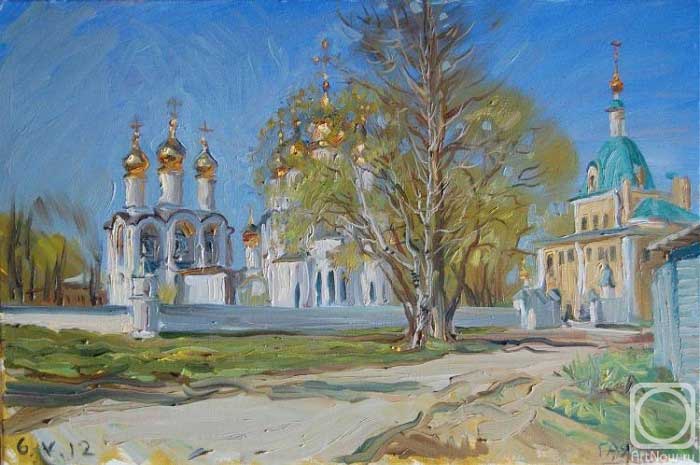 панорама монастыря на картине художника