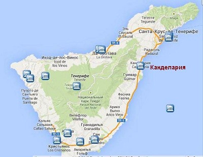 карта острова Тенерифе