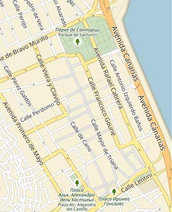 карта улицы Майор де Триана