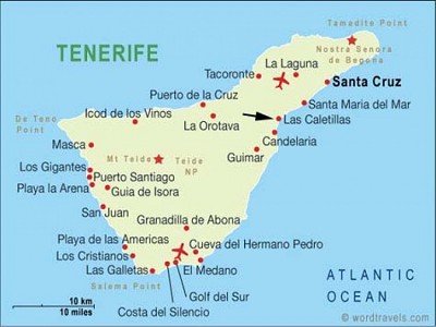 Карта Тенерифе