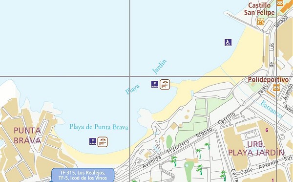 Пляж Жардин на карте