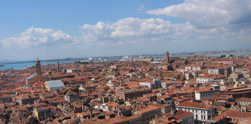 Венеция с птичьего полета, с колокольни Сан-Марко